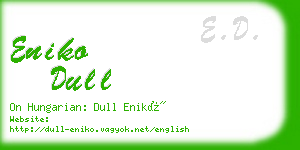 eniko dull business card